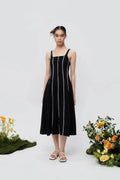 Thalia Dress Black/White