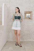 Thea Top Set Tulle Green