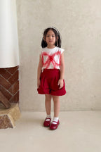 Tutu Petite Muscle Tee White Red