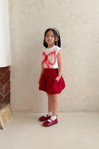 Tutu Petite Muscle Tee White Red
