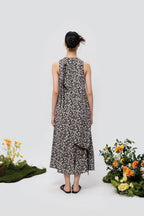Twister Dress All Black Floral