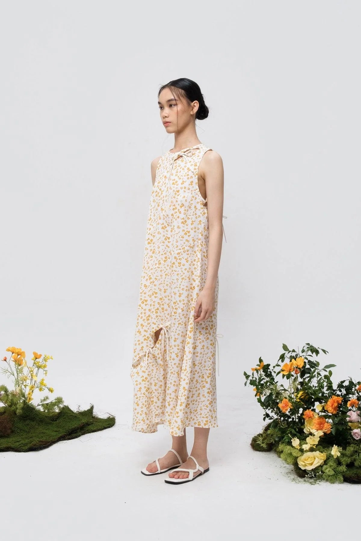 Twister Dress All White Floral