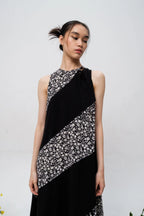 Twister Dress Black/Black Floral