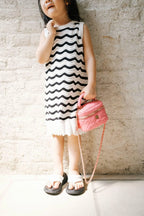 Vague Petite Dress Black-White
