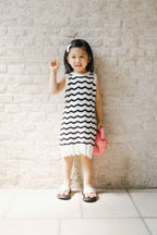 Vague Petite Dress Black-White