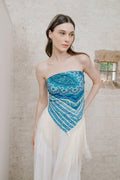 Virenze Fringe Scarf Turquoise