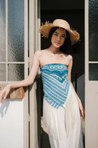 Virenze Fringe Scarf Turquoise