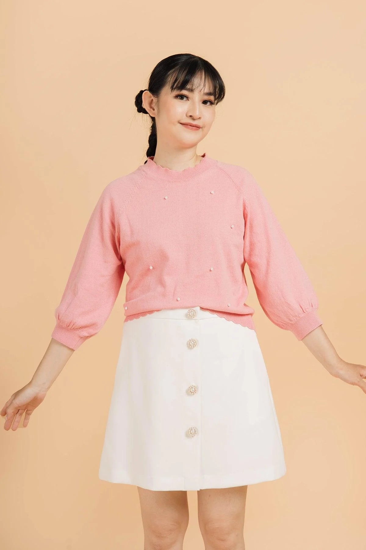 Virra Knit Top Pink