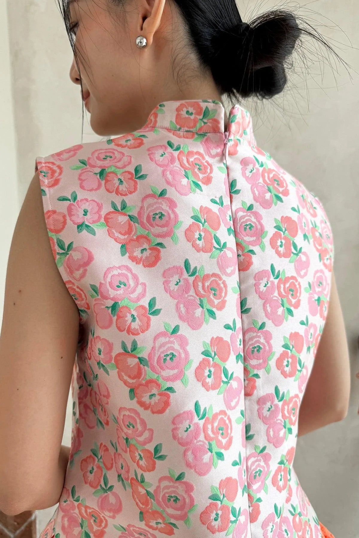 Yang Top Floral Pink