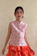 Yang Top Floral Pink