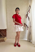 Yin Top Red Satin