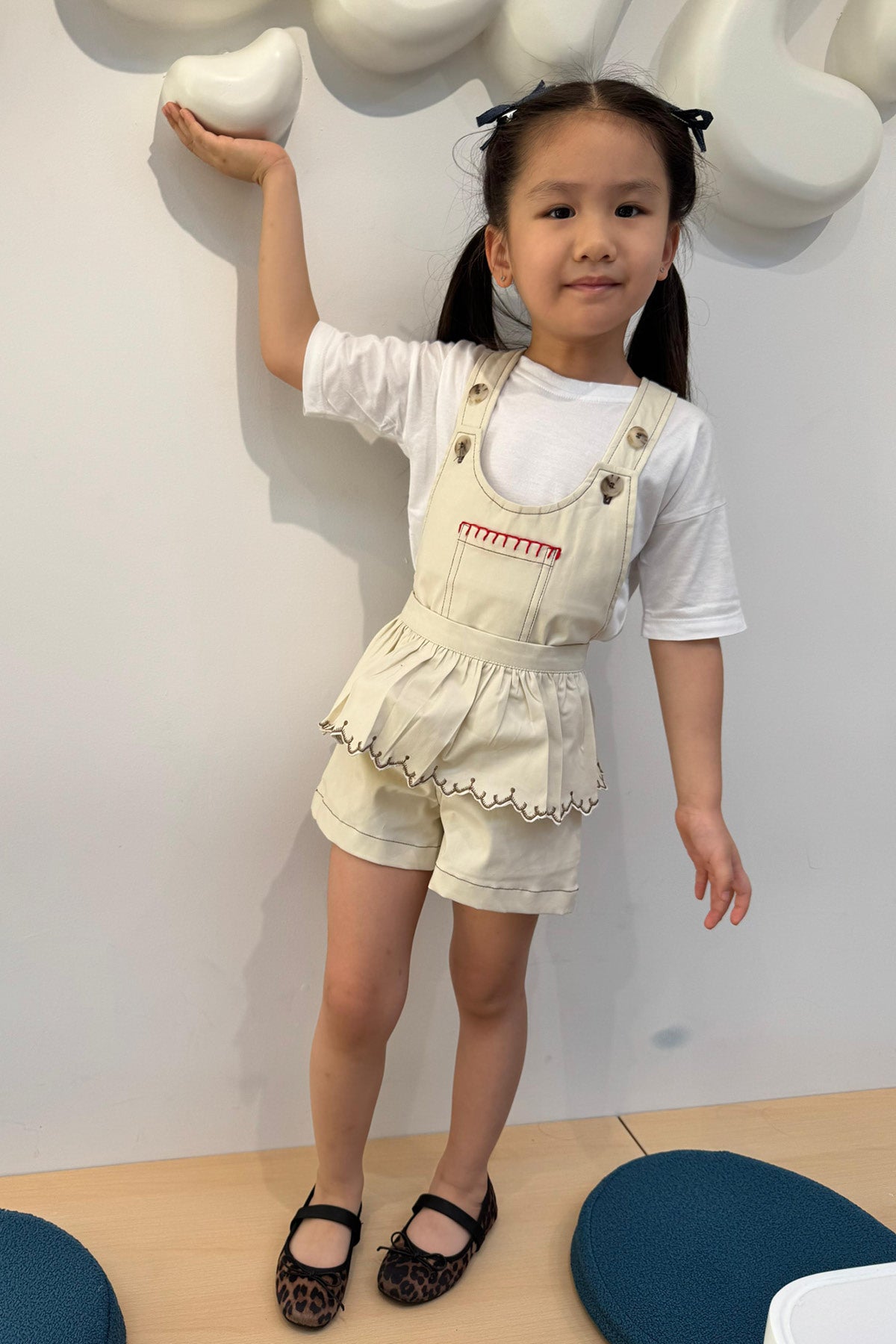 Elodie Petite Apron Ecru