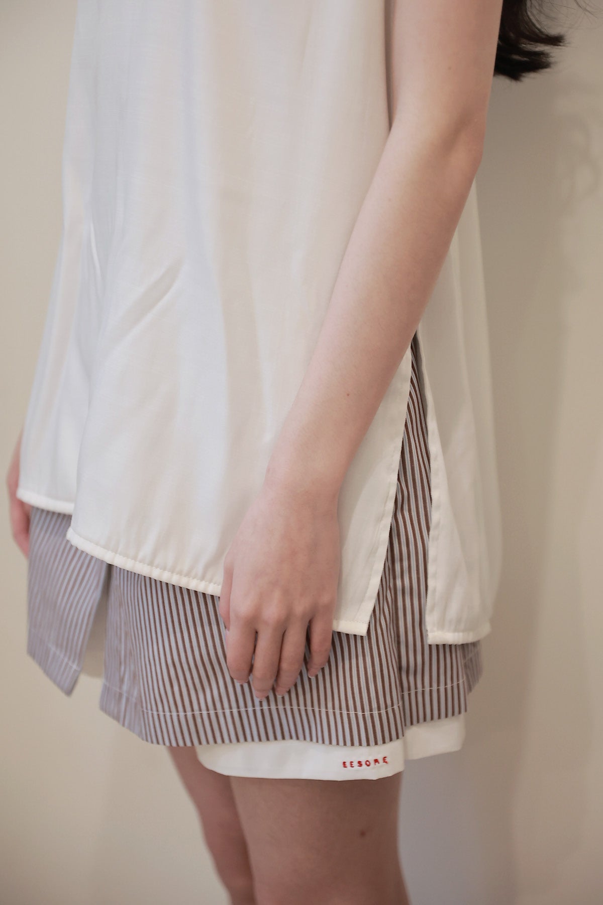 Figs Skort Brown-Blue Stripes