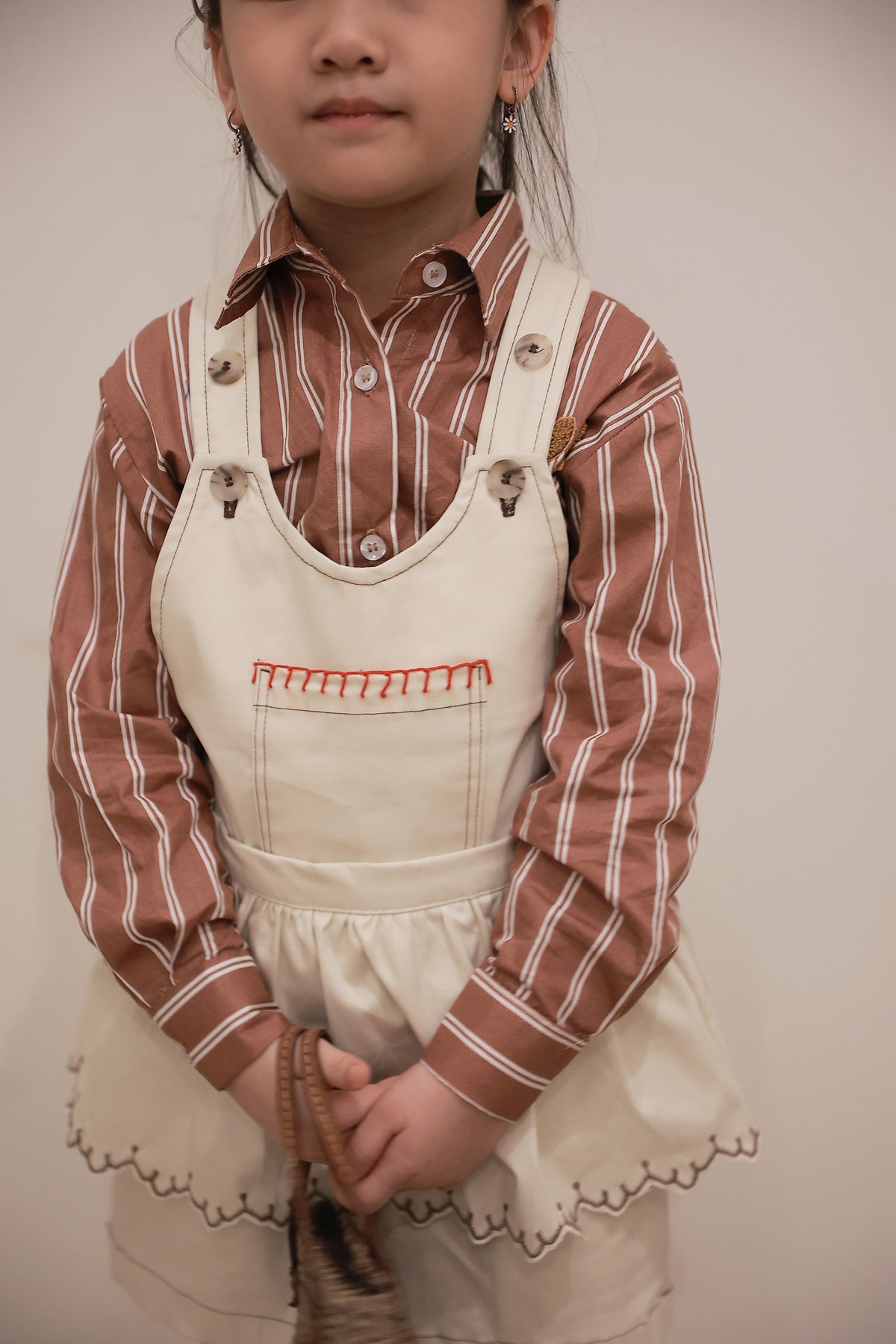 Elodie Petite Apron Ecru