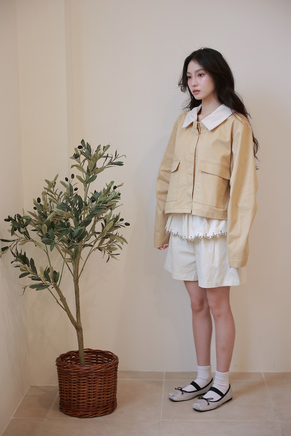 Luisa 2-in-1 Outer Khaki Cream