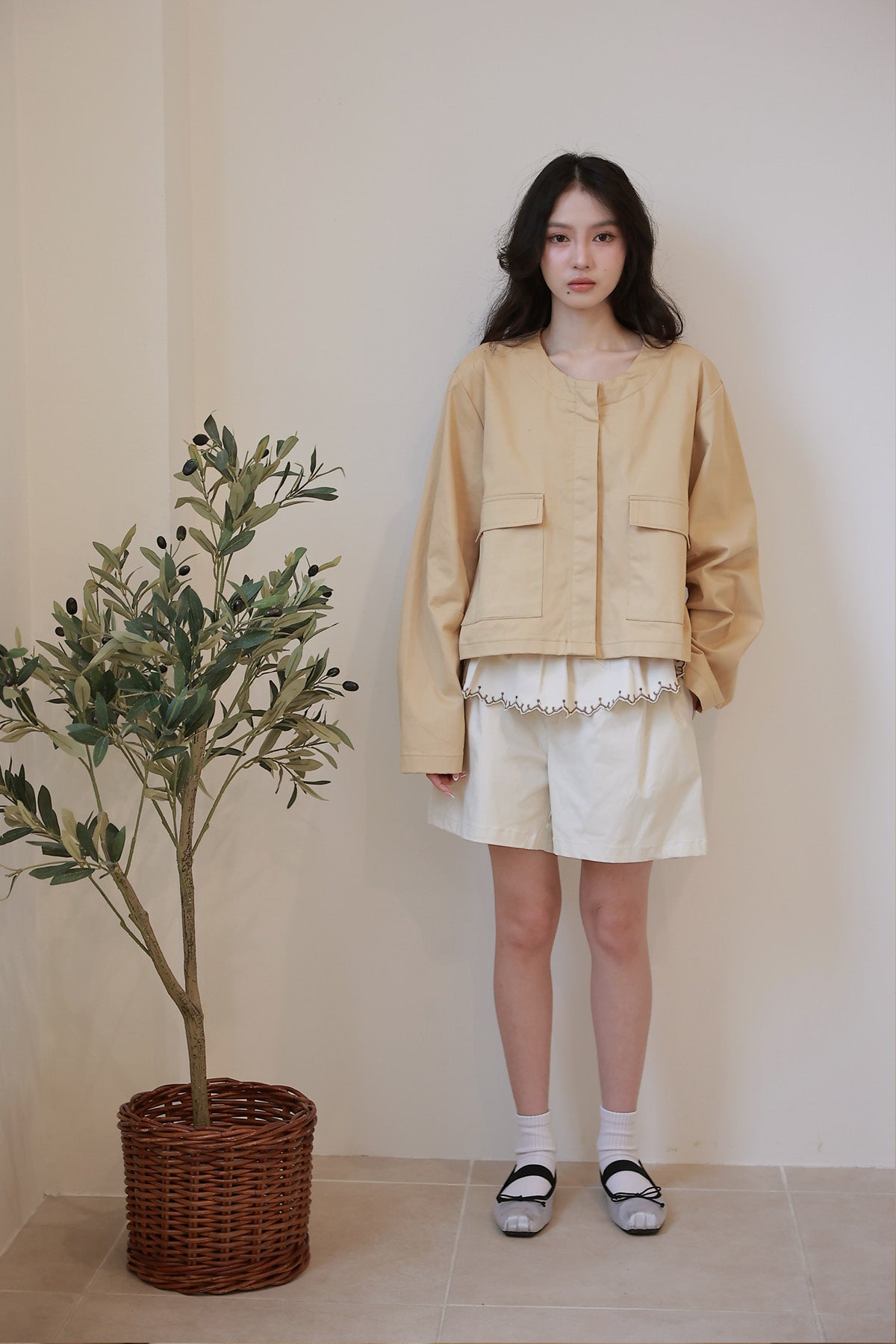 Luisa 2-in-1 Outer Khaki Cream