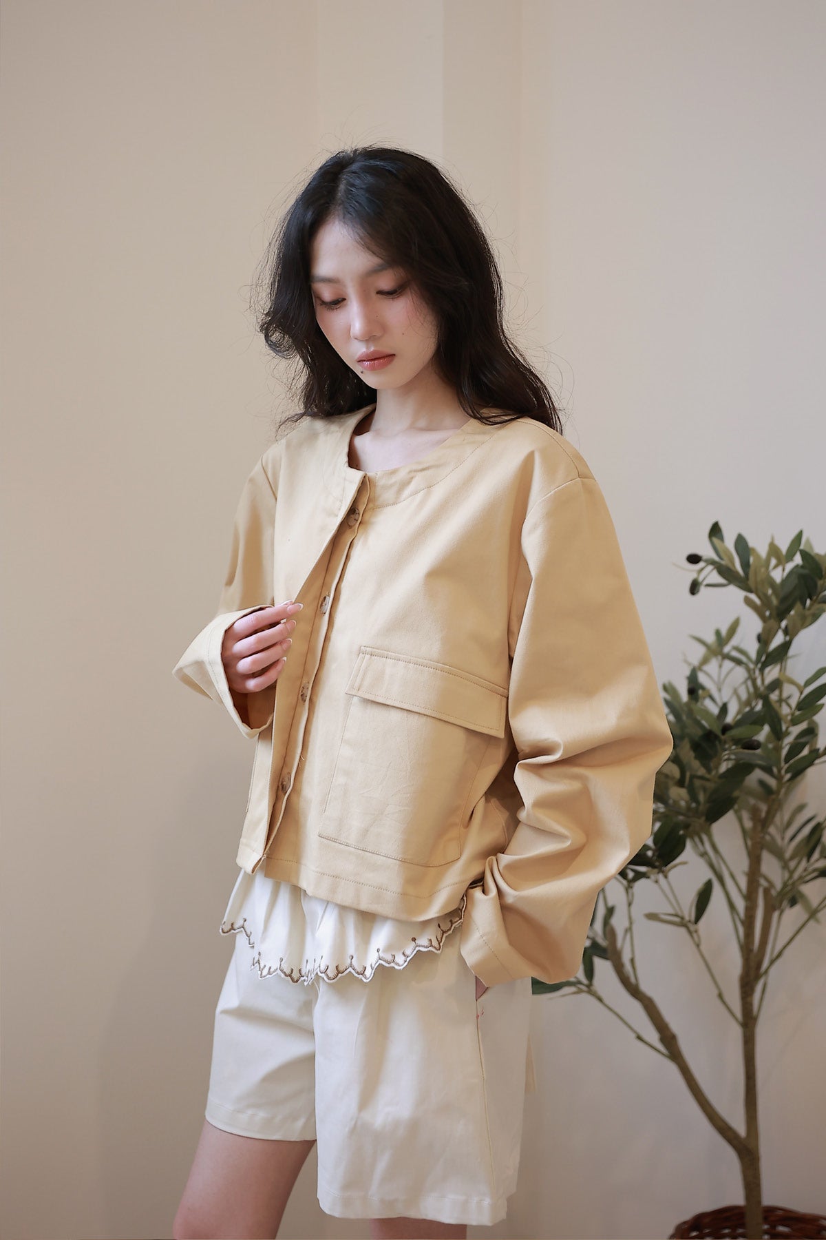 Luisa 2-in-1 Outer Khaki Cream