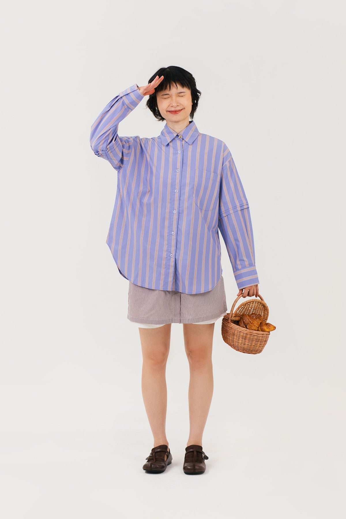 Maeve 2in1 Shirt Blue Stripes
