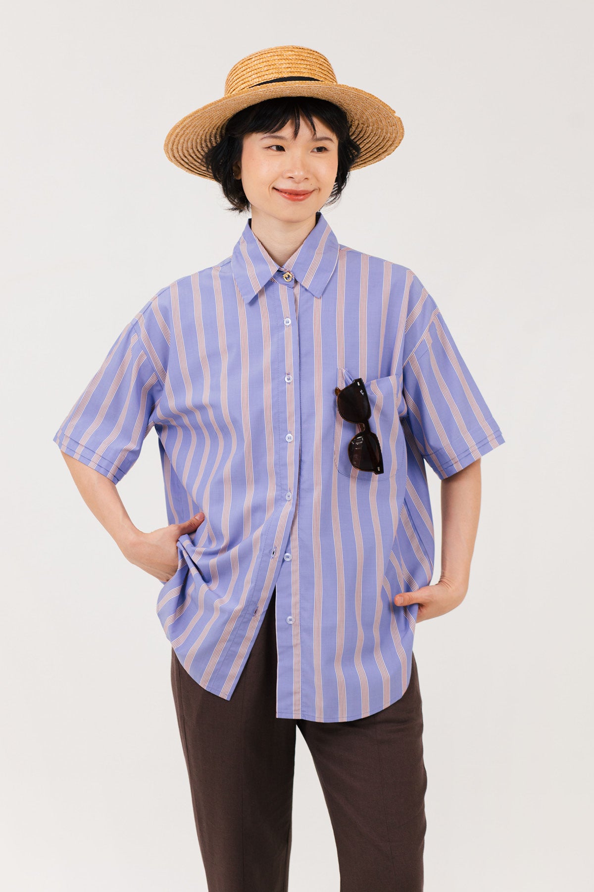Maeve 2in1 Shirt Blue Stripes