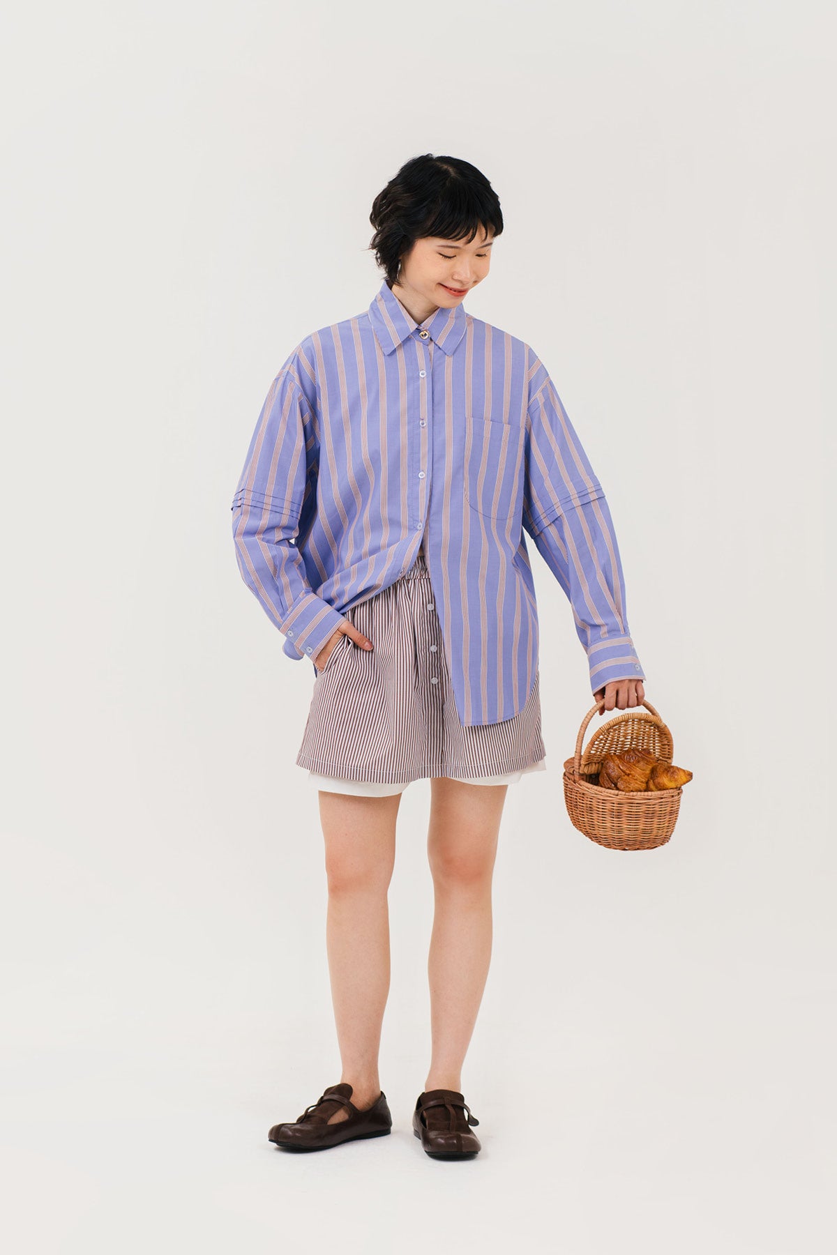 Maeve 2in1 Shirt Blue Stripes