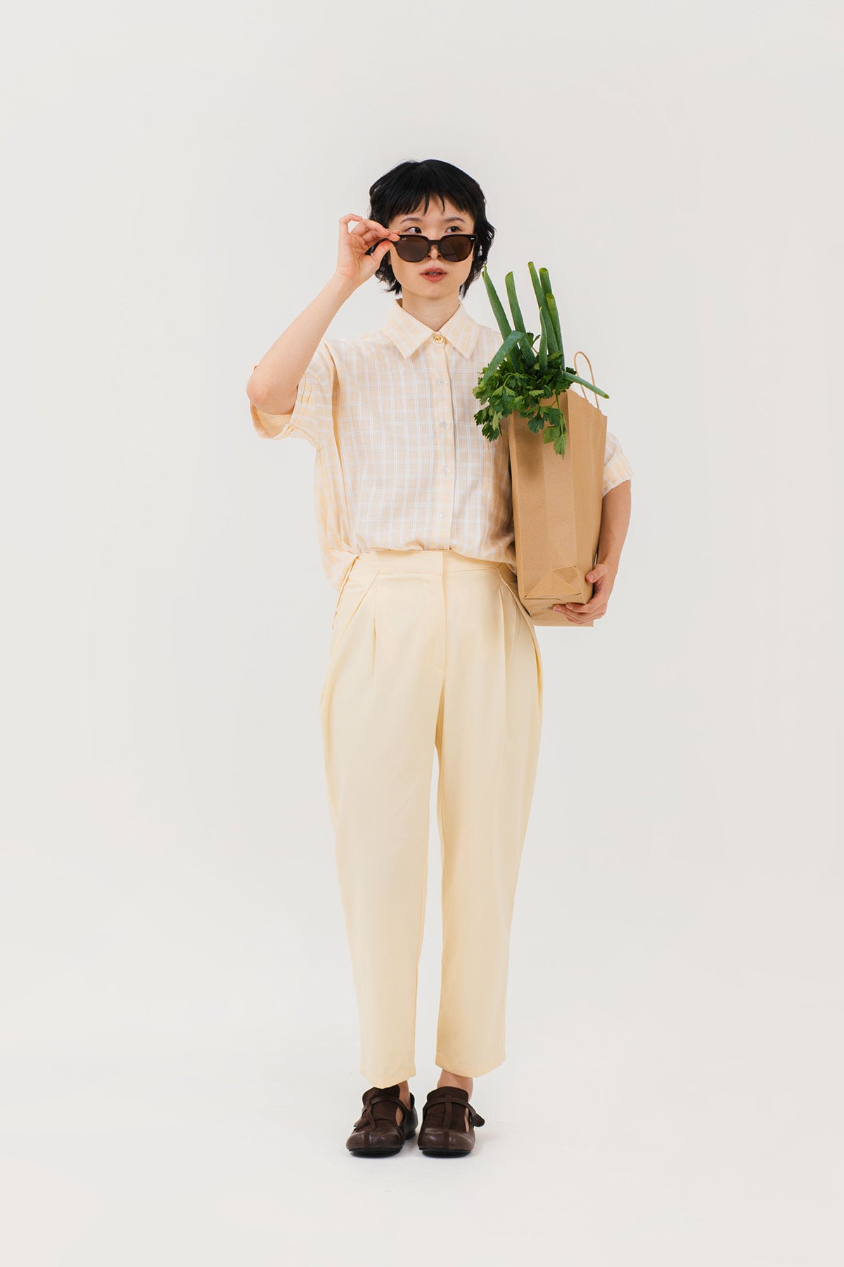 Maeve 2in1 Shirt Butter Plaid