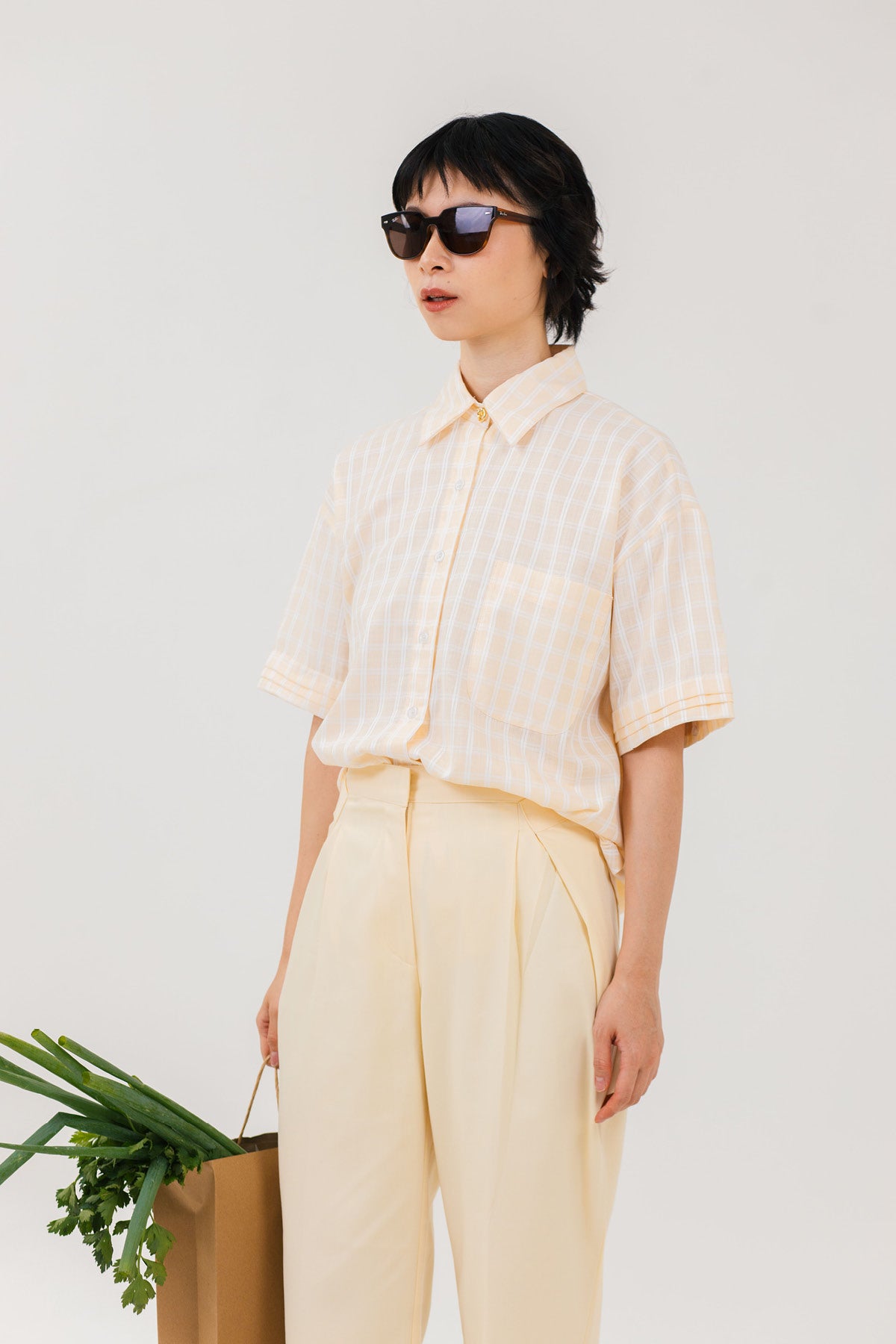 Maeve 2in1 Shirt Butter Plaid