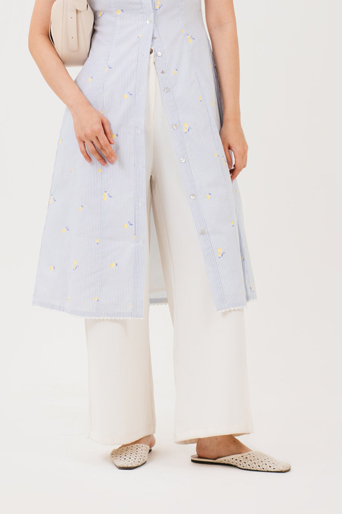 Marsha Palazzo Pants Off White