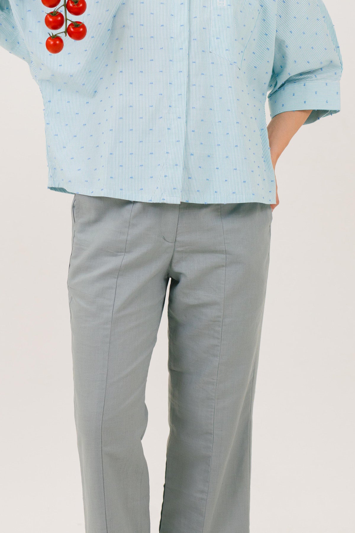 Marzipan Linen Pants Frosty Sage