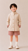 Picnic Petite Summer Coat Khaki Plaid