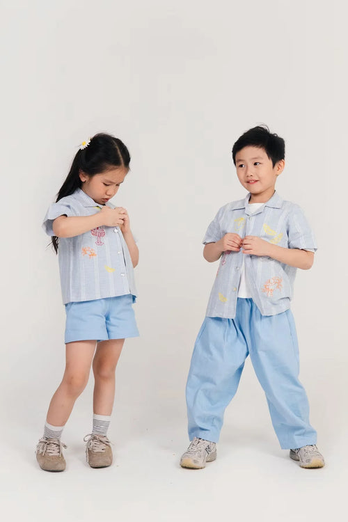 Ponza Petite Shirt Striped Blue