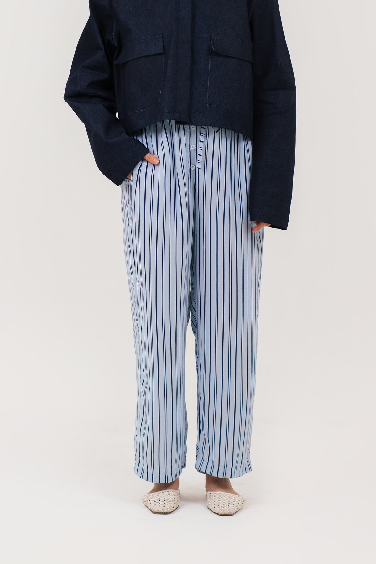 Rhea Pants Blue - Navy