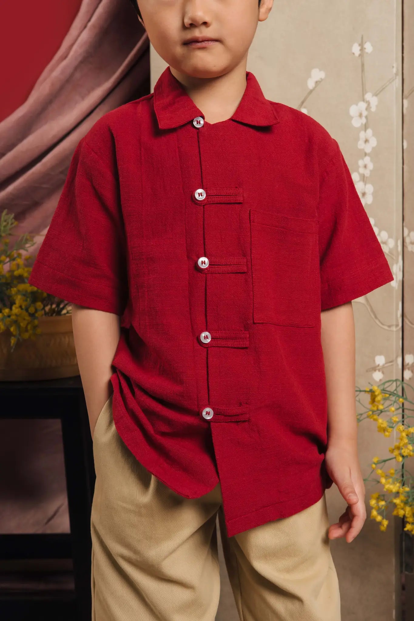 Tang Petite Shirt Maroon