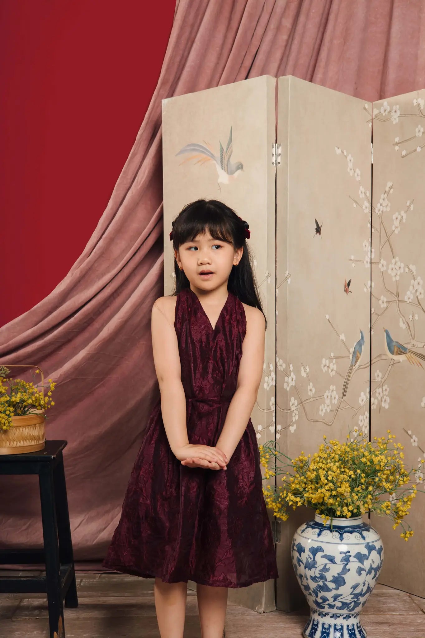 Roxie Petite Dress Red Wine