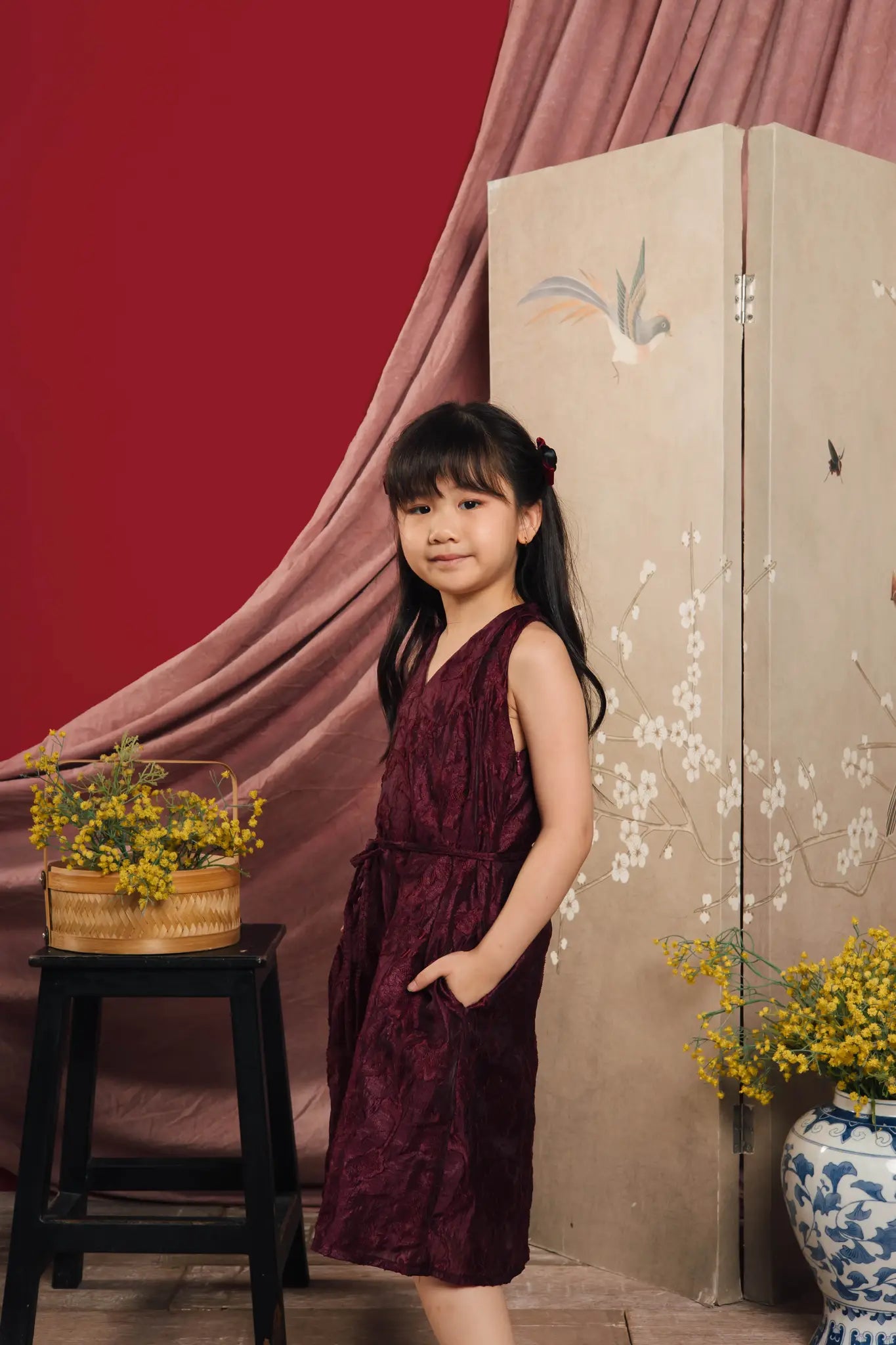 Roxie Petite Dress Red Wine