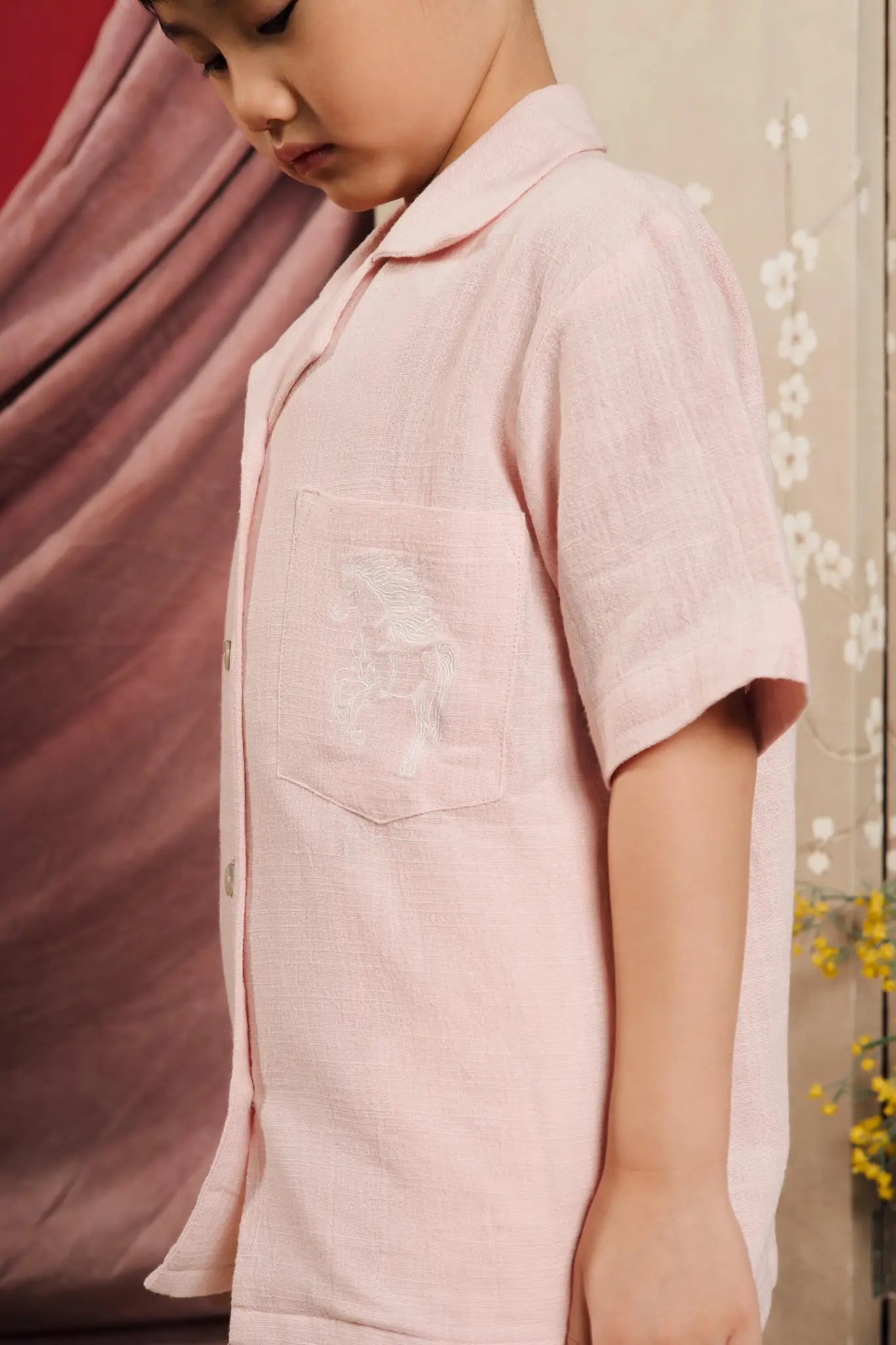Foal Petite Embro Shirt Dusty Pink