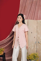 Pony Embro Vest Dusty Pink