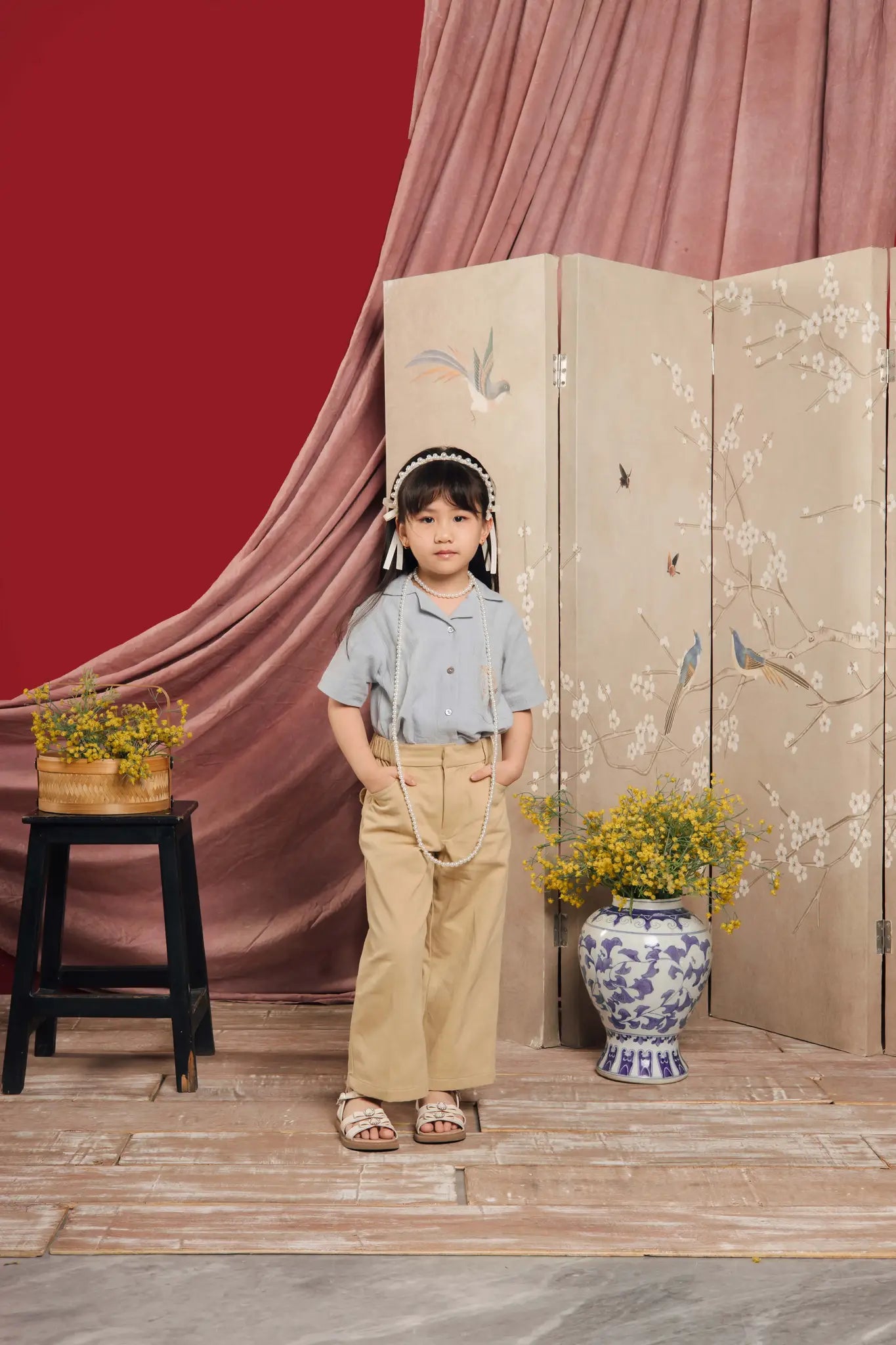 Foal Petite Embro Shirt Sky