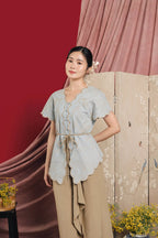 Pony Embro Vest Sky
