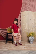 Tang Petite Shirt Maroon