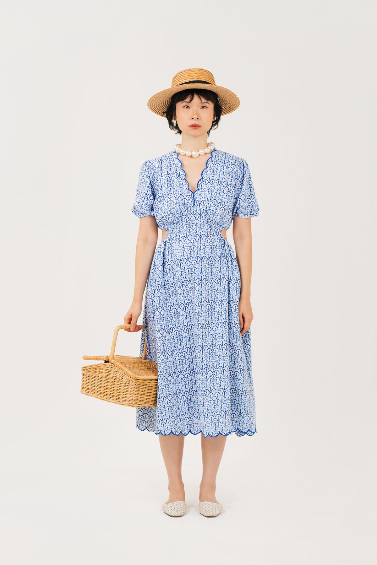 Shelly Dress Blue Porcelain