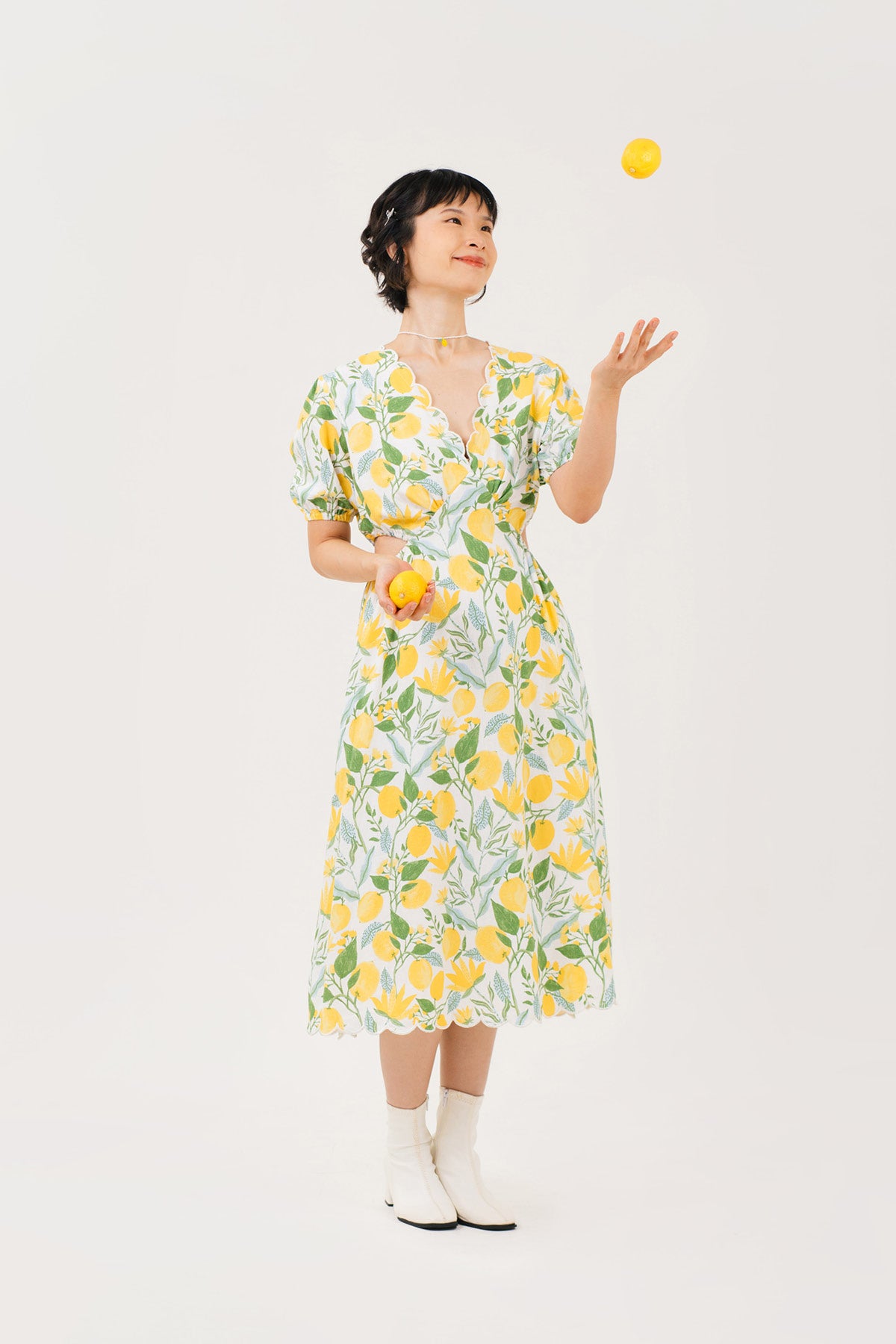 Shelly Dress Lemon Garden