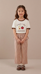 Snack Petite Tee White/Brown