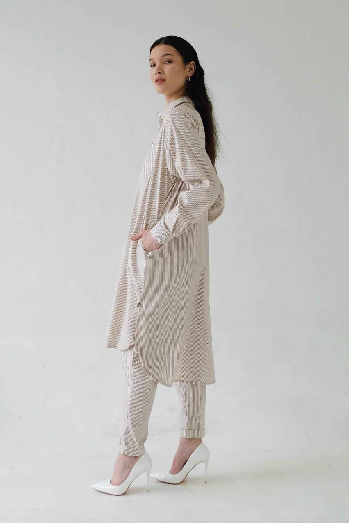 Alpen Pants Brown/Silver - EESOME