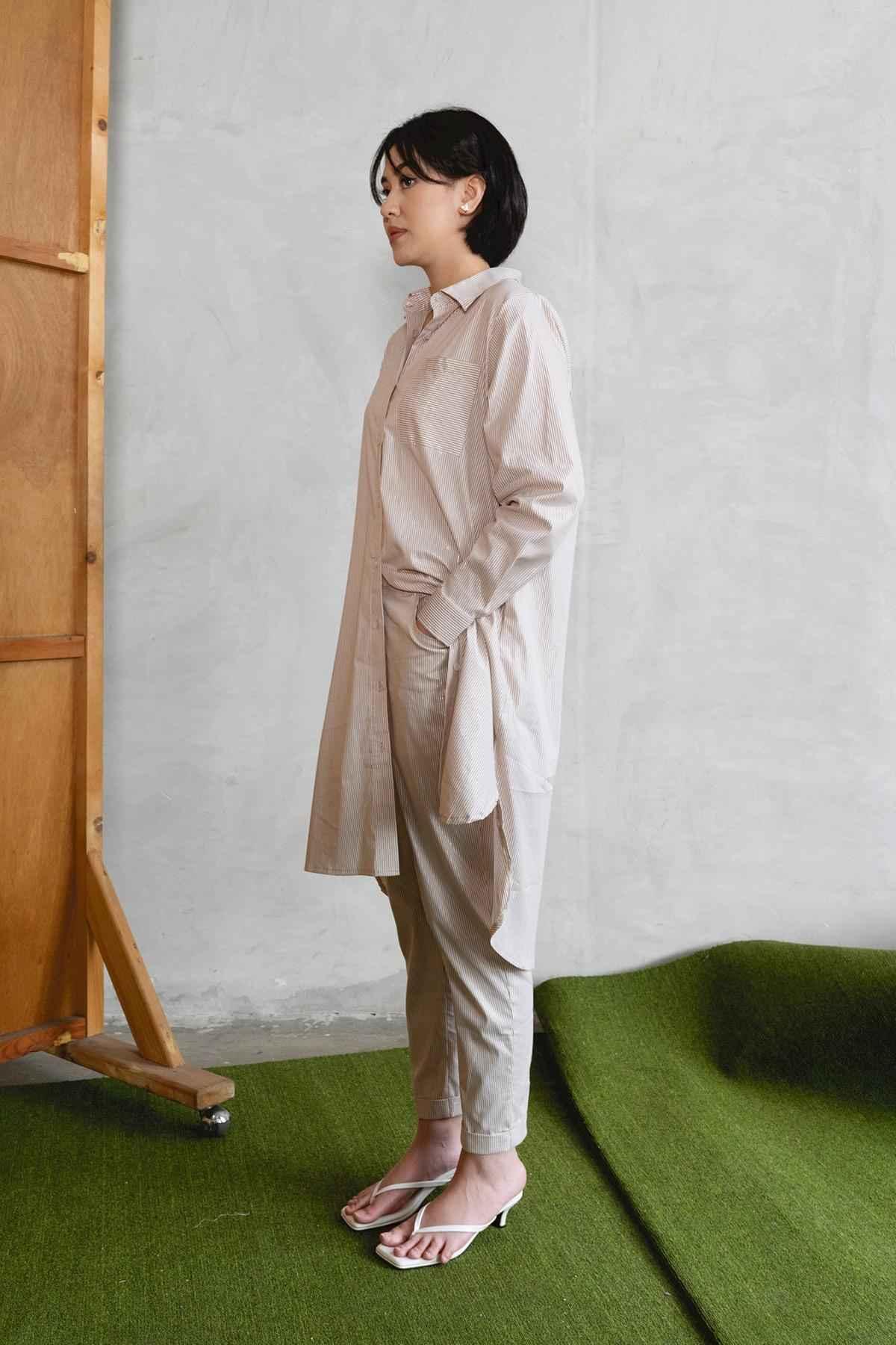 Alpen Pants Brown/Silver - EESOME