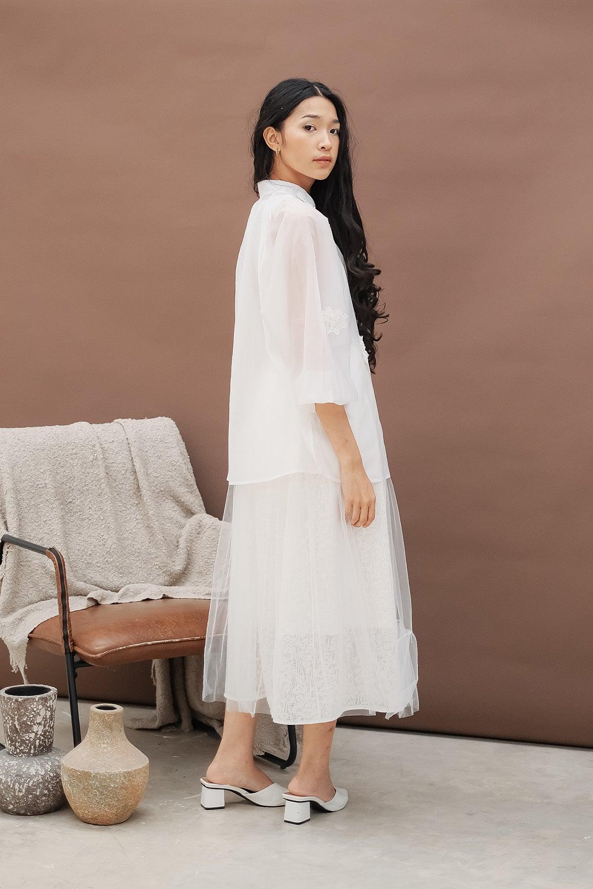 Amara Blouse Off White - EESOME