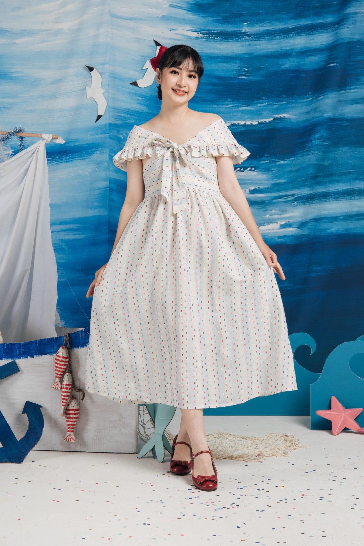 Anna Dress Blue/Red - EESOME