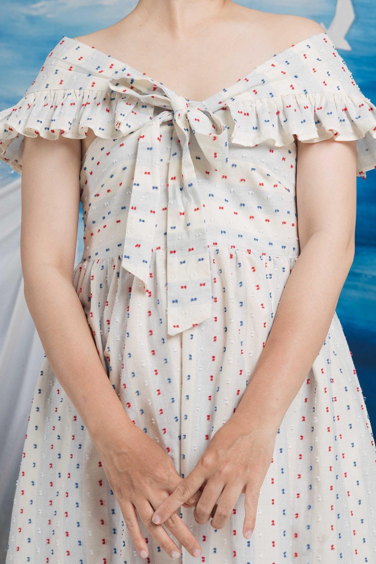 Anna Dress Blue/Red - EESOME