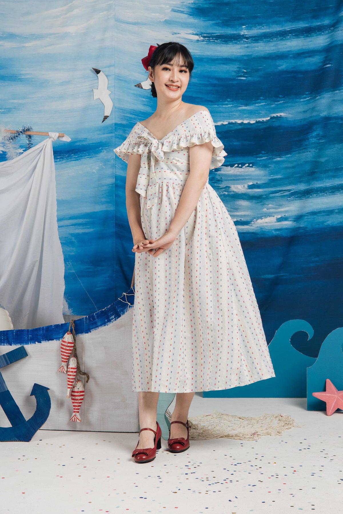 Anna Dress Blue/Red - EESOME