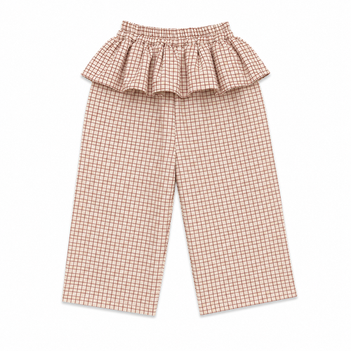 Apron Petite Long Pants Plaid Red