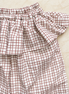 Apron Petite Long Pants Plaid Red detail